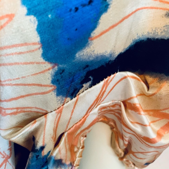 Vintage Silk DVM Diane Von Furstenberg Abstract Floral Statement Jacket Sz S/XS - Picture 3 of 12